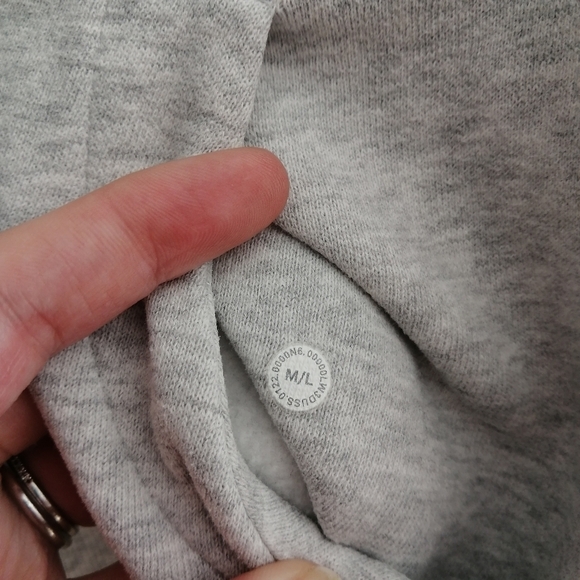 Lululemon Scuba Oversized 1/2 Half Zip Hoodie Fleece Lined Light Gray M/L - Picture 12 of 16